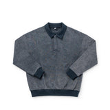 Birnham On The Sea Navy Wash Polo Sweatshirt