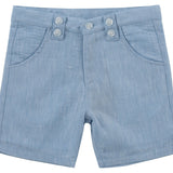 Klai Blue Herringbone Shorts