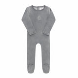 Aurora Blue Metallic Crest Collection Footie