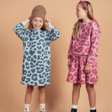 Teela Blue Leopard Dress