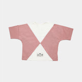 Booso Pink/Ecru Panel T-Shirt