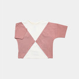 Booso Pink/Ecru Panel T-Shirt