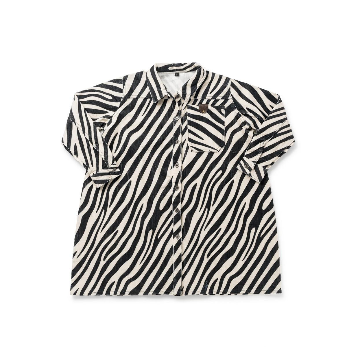 Birnham On The Sea Zebra Print Oversized Shirt Dress – Young Timers