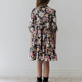 Petite Amalie Romantic Floral Print Cord Dress