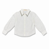 Teela White Stud Blouse