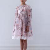 Petite Amalie Fantasy Print Silk Linen Dress