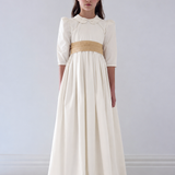 Petite Amalie Ivory Taffeta Gown