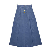 Zaikamoya Blue Corduroy Selena Skirt