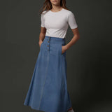 Zaikamoya Denim Selena Skirt