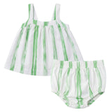Kix Green Striped Denim Set