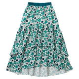 Zaikamoya Green Flower Layered Skirt