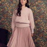 Teela Mauve Leather Skirt