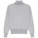 Gem Grey Turtleneck With Brooch