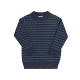 Looms Navy Embroidered Trim Collection Sweater