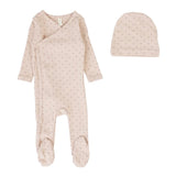Lilette Dusty Pink Diamond Dot Footie Set