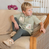 Bonjour Green Striped Patch Set