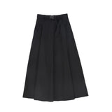 Valentina Black Belt Waisted Midi Skirt
