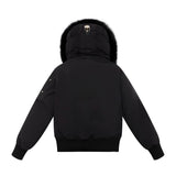 Ellabee Matt Black Pom Pom Layla Bomber Coat