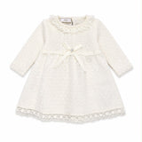 Paz Cream Dotted Knit Dress