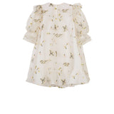 JNBY Cream Floral Tulle Dress