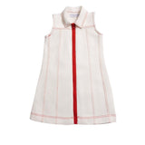 Mode Avant White Denim Red Zip Jumper