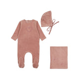Bee & Dee Rose Lovely Loops Velour Take Me Home Set