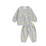 Bobo Choses Grey Pixel Abduction Sweat Set