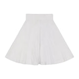 Teela White Basic Knit Circle Skirt