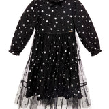 Nicole Miller Black Printed Dress
