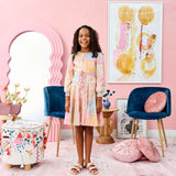 Porter Multi Mixed Media Pull Waist Dress