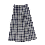 Bamboo Black/White Pleated Buckle Skirt