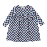Lil Legs Tulip Print Checked Dress