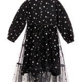 Nicole Miller Black Printed Dress