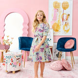 Porter Sage Large Purple Floral Dress
