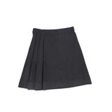 Bace Grey Striped Button Skirt
