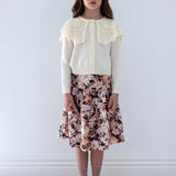 Petite Amalie Cream Crochet Collar Cardigan