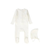 Bebe Jolee Ivory Wrap Stitch Footie