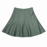 Teela Basil Leather Skirt