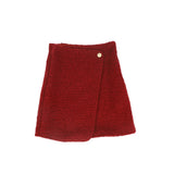 Lilou Berry Boiled Wool Wrap Tore Skirt