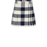 A076 Classic Navy Plaid Carmelite Skirt