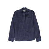 Valentina Denim Chambray Tie Neck Blouse