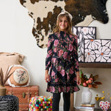 Porter Black/Pink Large Floral Dress