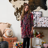 Porter Purple Print Chiffon Dress