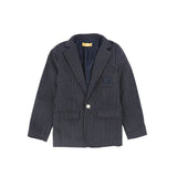 Le Bourdon Navy Textured Blazer