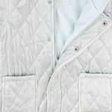 Bebe Jolee Blue Velour Quilted Jacket