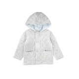 Bebe Jolee Blue Velour Quilted Jacket