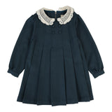 Analogie Slate Crochet Collar Dress