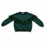 Teela Green Fringe Sweatshirt