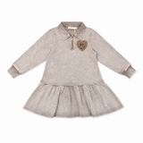 Teela Coffee Applique Dress