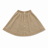 Teela Taupe Twill Circle Skirt